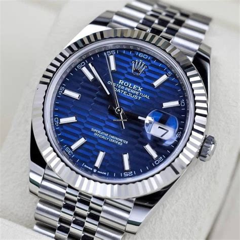 rolex datejust blue dial 2023|rolex datejust blue motif.